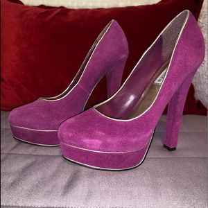 Steve Madden suede platforms